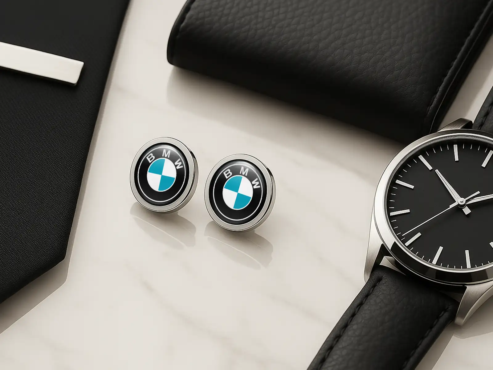 BMW Hochzeit Manschettenknöpfe Geschenk Premium Minimal